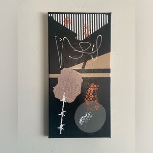 Abstract Art Painting Minimalist Mixed Media 10x20
